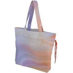 Gradient Purple, Orange Drawstring Tote Bag by ConteMonfrey