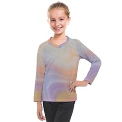 Gradient purple, orange Kids  Long Mesh Tee