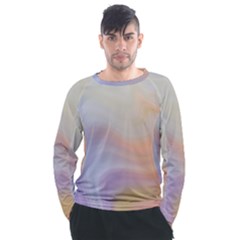 Gradient purple, orange Men s Long Sleeve Raglan Tee