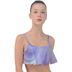 Gradient Blue, Orange, Green Frill Bikini Top by ConteMonfrey