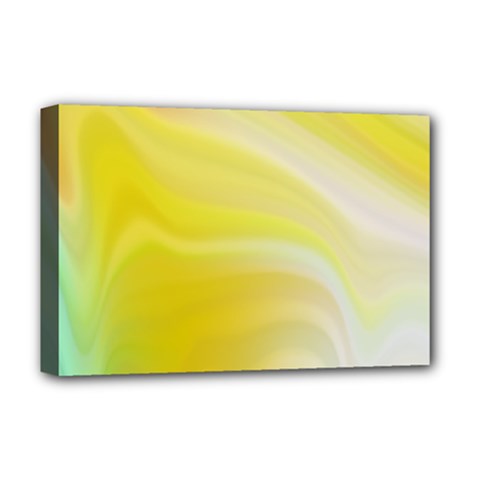 Gradient Green Yellow Deluxe Canvas 18  X 12  (stretched) by ConteMonfrey