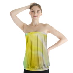 Gradient Green Yellow Strapless Top by ConteMonfrey