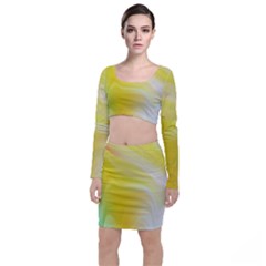 Gradient Green Yellow Top And Skirt Sets by ConteMonfrey