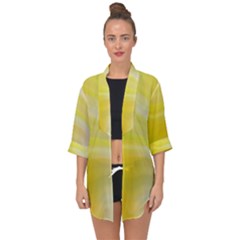 Gradient Green Yellow Open Front Chiffon Kimono by ConteMonfrey