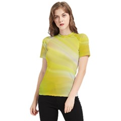 Gradient Green Yellow Women s Short Sleeve Rash Guard by ConteMonfrey