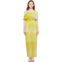 Gradient Green Yellow Draped Sleeveless Chiffon Jumpsuit by ConteMonfrey