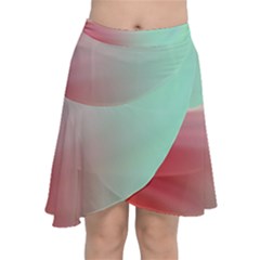 Gradient Pink, Blue, Red Chiffon Wrap Front Skirt by ConteMonfrey