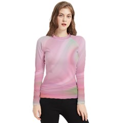 Gradient Pink Green Orange Women s Long Sleeve Rash Guard by ConteMonfrey