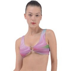 Gradient Pink Green Orange Ring Detail Bikini Top by ConteMonfrey