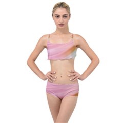 Gradient Ice Cream Pink Green Layered Top Bikini Set by ConteMonfrey