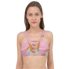 Gradient Ice Cream Pink Green Cage Up Bikini Top by ConteMonfrey