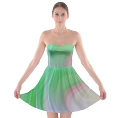 Gradient Green Blue Strapless Bra Top Dress by ConteMonfrey