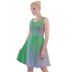 Gradient Green Blue Knee Length Skater Dress by ConteMonfrey