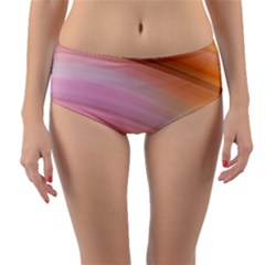 Gradient Brown, Green, Pink, Orange Reversible Mid-waist Bikini Bottoms
