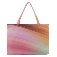 Gradient brown, green, pink, orange Zipper Medium Tote Bag