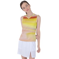 Gradient Orange, Red Women s Sleeveless Sports Top by ConteMonfrey