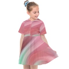 Gradient pink green Kids  Sailor Dress