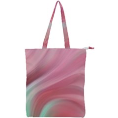 Gradient Pink Green Double Zip Up Tote Bag by ConteMonfrey