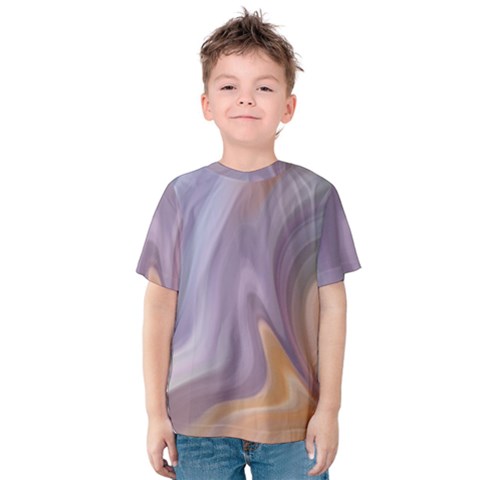 Gradient Purple Orange Kids  Cotton Tee by ConteMonfrey