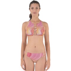 Gradient Pink Yellow Perfectly Cut Out Bikini Set by ConteMonfrey