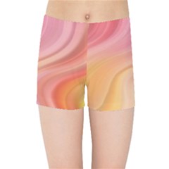 Gradient Pink Yellow Kids  Sports Shorts by ConteMonfrey