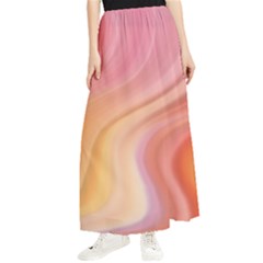 Gradient Pink Yellow Maxi Chiffon Skirt by ConteMonfrey