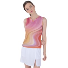 Gradient Pink Yellow Women s Sleeveless Sports Top by ConteMonfrey