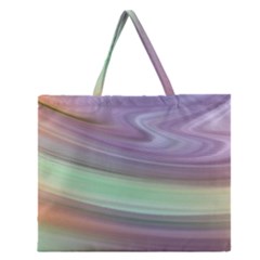 Gradient Blue Green Zipper Large Tote Bag by ConteMonfrey