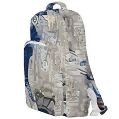 Wave Sea Ocean Splash Water Surf Foam Movement Double Compartment Backpack by Wegoenart