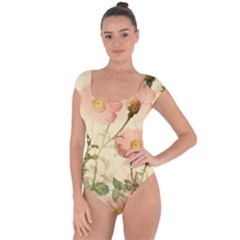 Flowers Petals Stem Bouquet Flora Floral Bloom Short Sleeve Leotard 