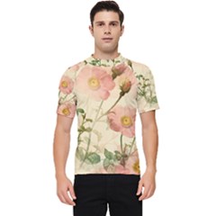 Flowers Petals Stem Bouquet Flora Floral Bloom Men s Short Sleeve Rash Guard by Wegoenart