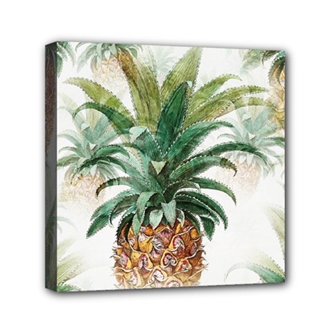 Pineapple Pattern Background Seamless Vintage Mini Canvas 6  x 6  (Stretched)