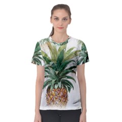 Pineapple Pattern Background Seamless Vintage Women s Sport Mesh Tee