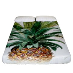 Pineapple Pattern Background Seamless Vintage Fitted Sheet (King Size)