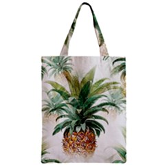 Pineapple Pattern Background Seamless Vintage Zipper Classic Tote Bag