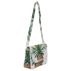 Pineapple Pattern Background Seamless Vintage Shoulder Bag with Back Zipper