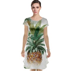 Pineapple Pattern Background Seamless Vintage Cap Sleeve Nightdress