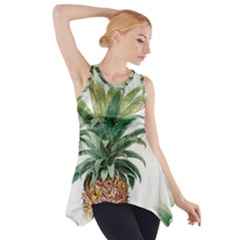 Pineapple Pattern Background Seamless Vintage Side Drop Tank Tunic