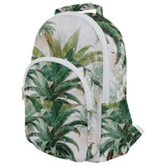 Pineapple Pattern Background Seamless Vintage Rounded Multi Pocket Backpack