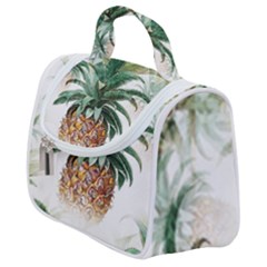 Pineapple Pattern Background Seamless Vintage Satchel Handbag by Wegoenart