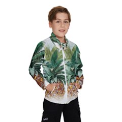 Pineapple Pattern Background Seamless Vintage Kids  Windbreaker