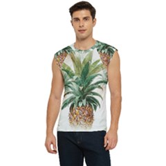 Pineapple Pattern Background Seamless Vintage Men s Raglan Cap Sleeve Tee