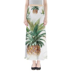 Pineapple Pattern Background Seamless Vintage Full Length Maxi Skirt