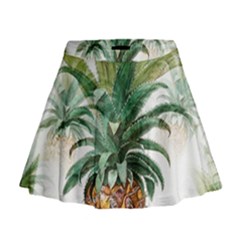 Pineapple Pattern Background Seamless Vintage Mini Flare Skirt