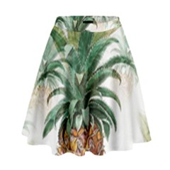 Pineapple Pattern Background Seamless Vintage High Waist Skirt