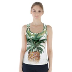 Pineapple Pattern Background Seamless Vintage Racer Back Sports Top