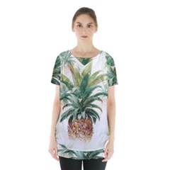 Pineapple Pattern Background Seamless Vintage Skirt Hem Sports Top