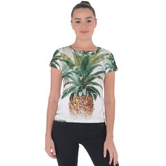 Pineapple Pattern Background Seamless Vintage Short Sleeve Sports Top 