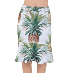 Pineapple Pattern Background Seamless Vintage Short Mermaid Skirt