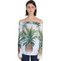 Pineapple Pattern Background Seamless Vintage Off Shoulder Long Sleeve Top View1